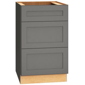 3DB21 -Base Cabinet with 3 Drawers in Omni Graphite