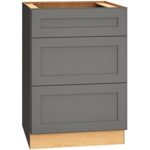 3DB24 - Base Cabinet with 3 Drawers in Omni Graphite