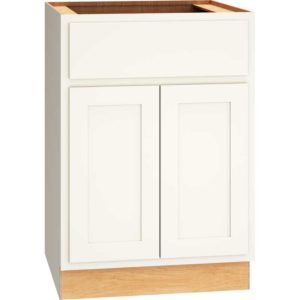 24″ BASE CABINET WITH DOUBLE DOORS IN CLASSIC SNOW
