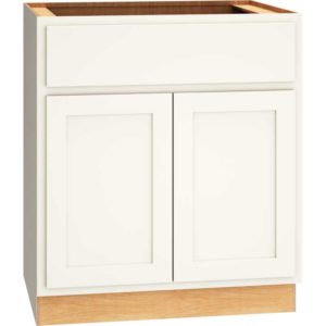 30″ BASE CABINET WITH DOUBLE DOORS IN CLASSIC SNOW