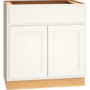 33″ BASE CABINET WITH DOUBLE DOORS IN CLASSIC SNOW