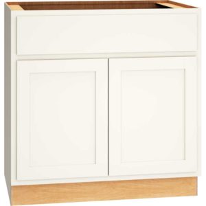 36″ BASE CABINET WITH DOUBLE DOORS IN CLASSIC SNOW
