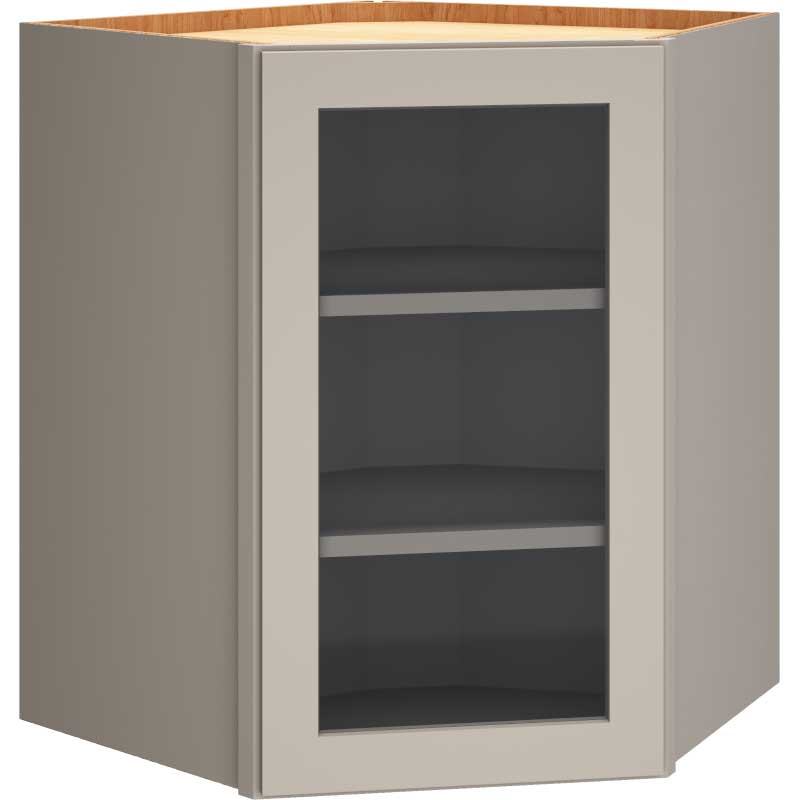 DWCG3024 - Cut-for-Glass Diagonal Wall Cabinet in Omni Mineral