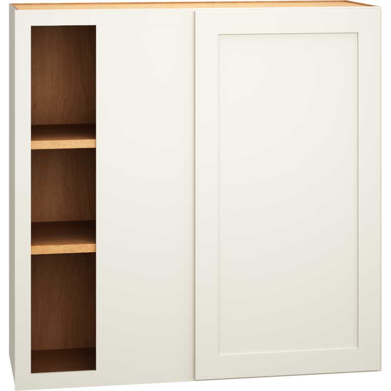 WC3636 - Corner Wall Cabinet with Single Door in Omni Snow