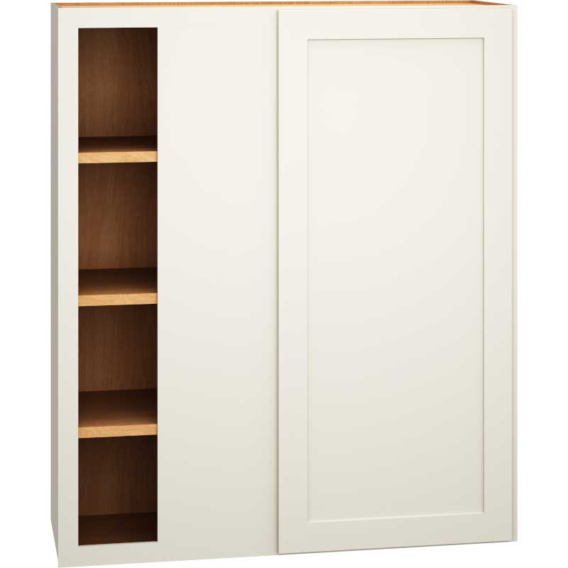 WC3642 - Corner Wall Cabinet with Single Door in Omni Snow