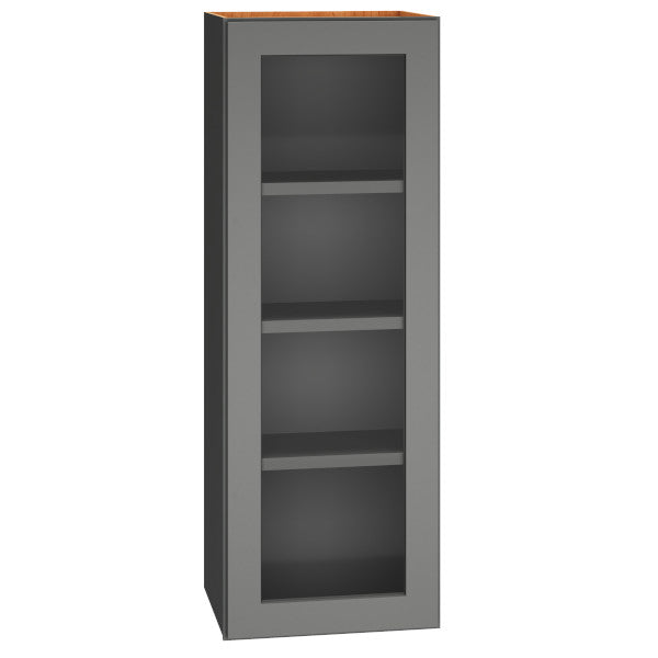 WCG1542 - Cut-for-Glass Wall Cabinet with Single Door in Graphite