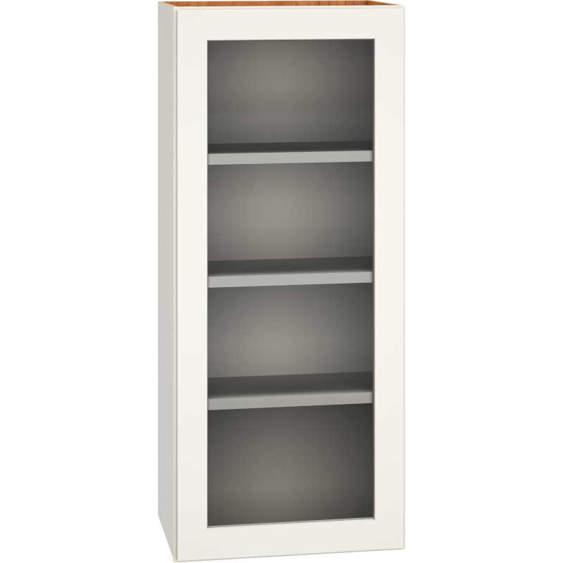 WCG1842 - Cut-for-Glass Wall Cabinet with Single Door in Snow