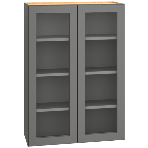 WCG3042 - Cut-for-Glass Wall Cabinet with Double Doors in Graphite