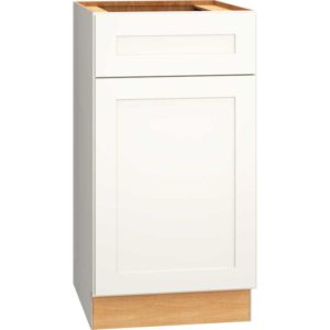 18″ VANITY BASE CABINET WITH SINGLE DOOR IN OMNI SNOW