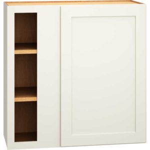 30″ X 30″ CORNER WALL CABINET WITH SINGLE DOOR IN OMNI SNOW