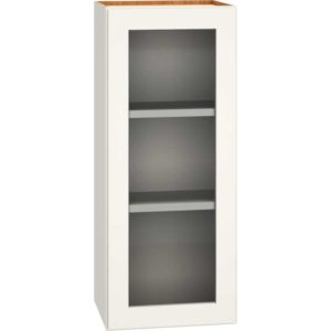 15″ X 36″ CUT-FOR-GLASS WALL CABINET WITH SINGLE DOOR IN SNOW