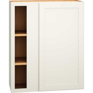 30″ X 36″ CORNER WALL CABINET WITH SINGLE DOOR IN OMNI SNOW
