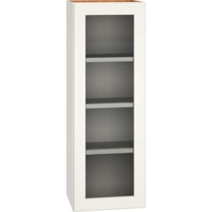 15″ X 42″ CUT-FOR-GLASS WALL CABINET WITH SINGLE DOOR IN SNOW