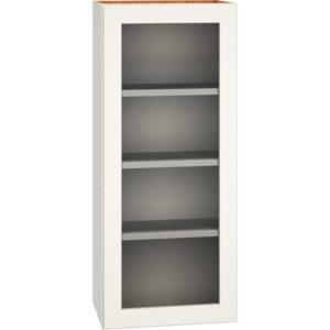 18″ X 42″ CUT-FOR-GLASS WALL CABINET WITH SINGLE DOOR IN SNOW