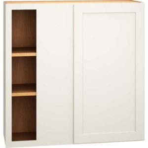 36″ X 36″ CORNER WALL CABINET WITH SINGLE DOOR IN OMNI SNOW