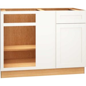 BC48 - Corner Base Cabinet with Single Door in Omni Snow