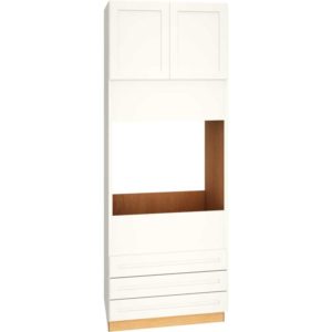 33" X 96″ SINGLE OVEN CABINET WITH 3 DRAWERS IN OMNI SNOW