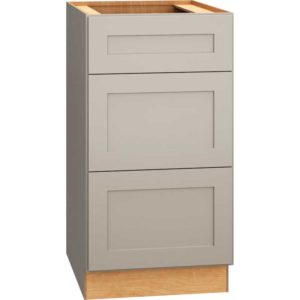 3DB18 - Base Cabinet with 3 Drawers in Omni Mineral