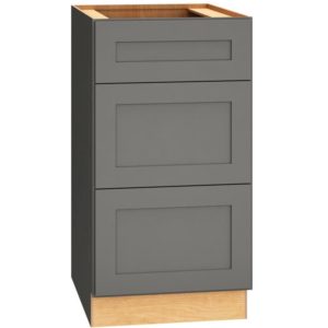 3DB18 - Base Cabinet with 3 Drawers in Omni Graphite