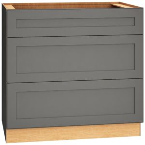 3DB36 - Base Cabinet with 3 Drawers in Omni Graphite