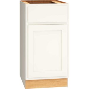18″ BASE CABINET WITH SINGLE DOOR IN CLASSIC SNOW
