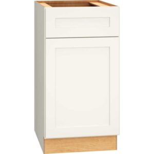 B18 - Base Cabinet with Single Door in Omni Snow
