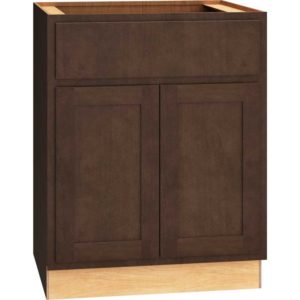 B24 - BASE CABINET WITH DOUBLE DOORS IN CLASSIC BARK