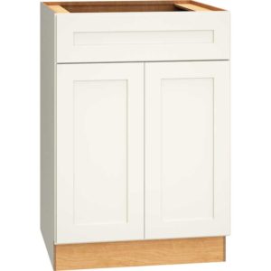 24″ BASE CABINET WITH DOUBLE DOORS IN OMNI SNOW