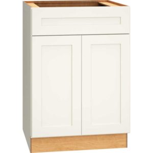 B24 - Base Cabinet with Double Doors in Omni Snow
