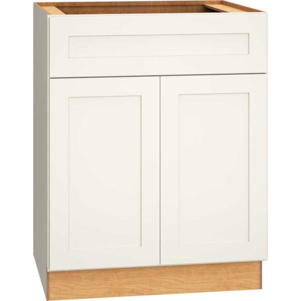 27″ BASE CABINET WITH DOUBLE DOORS IN OMNI SNOW