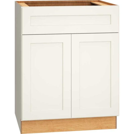 B27 -  BASE CABINET WITH DOUBLE DOORS IN OMNI SNOW