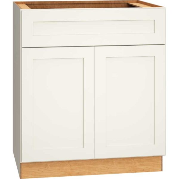 30″ BASE CABINET WITH DOUBLE DOORS IN OMNI SNOW