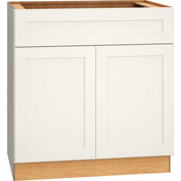 33″ BASE CABINET WITH DOUBLE DOORS IN OMNI SNOW