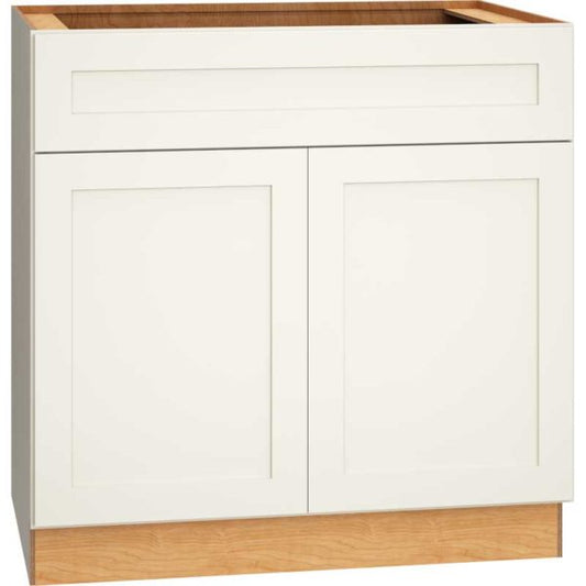 B36 - BASE CABINET WITH DOUBLE DOORS IN OMNI SNOW
