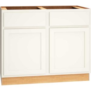 42″ BASE CABINET WITH DOUBLE DOORS IN CLASSIC SNOW