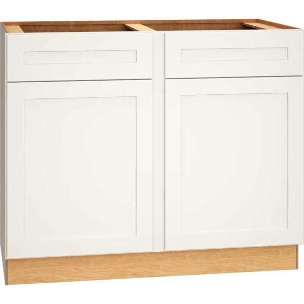 42″ BASE CABINET WITH DOUBLE DOORS IN OMNI SNOW