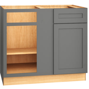 BC42 - Corner Base Cabinet with Single Door in Omni Graphite