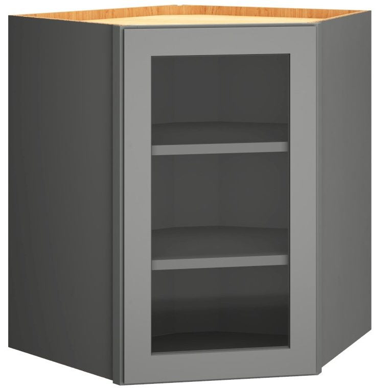 DWCG3024 - Cut-for-Glass Diagonal Wall Cabinet in Omni Graphite