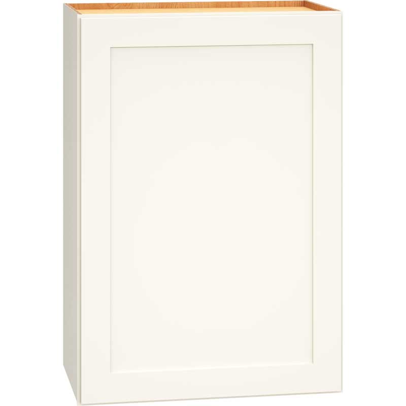 W2130 - Wall Cabinet with Single Door in an Omni Door Style in Snow Finish