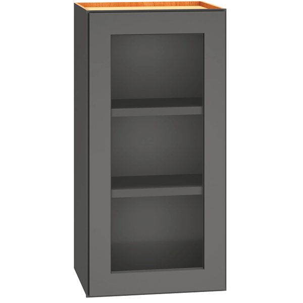 WCG1530 - Cut-for-Glass Wall Cabinet with Single Door in Graphite