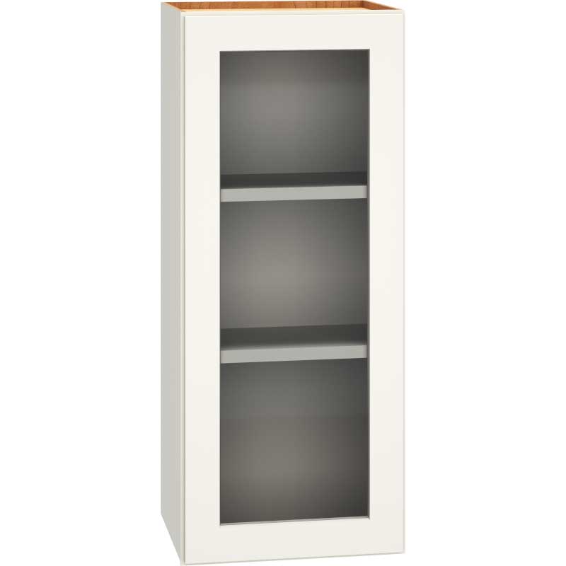 WCG1536 - Cut-for-Glass Wall Cabinet with Single Door in Snow