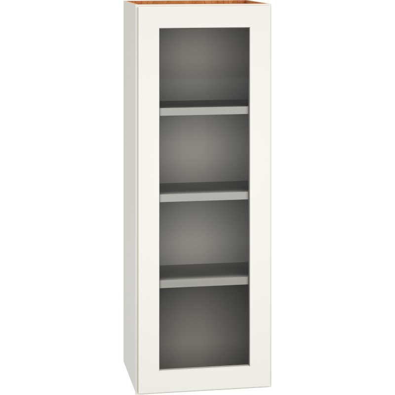 WCG1542 - Cut-for-Glass Wall Cabinet with Single Door in Snow