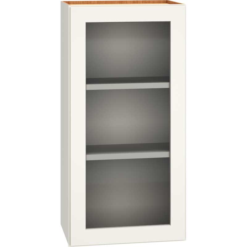 WCG1836 - Cut-for-Glass Wall Cabinet with Single Door in Snow