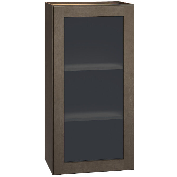 WCG1836 - Cut-for-Glass Wall Cabinet with Single Door in Beachwood