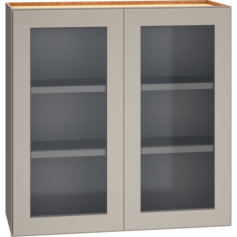 WCG3030 - Cut-for-Glass Wall Cabinet with Double Doors in Mineral