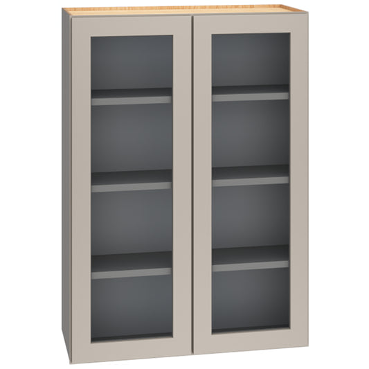 WCG3042 - Cut-for-Glass Wall Cabinet with Double Doors in Mineral