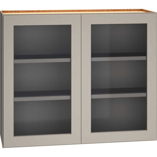 WCG3630 - Cut-for-Glass Wall Cabinet with Double Doors in Mineral