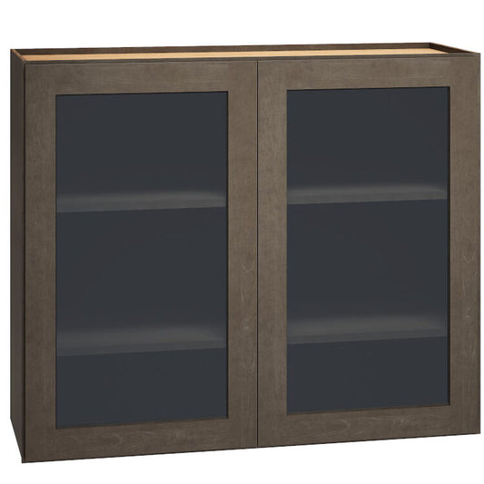 WCG3630 - Cut-for-Glass Wall Cabinet with Double Doors in Beachwood