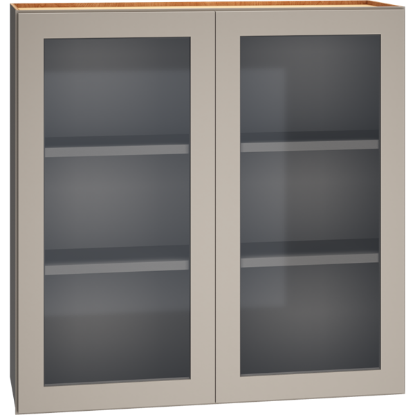 WCG3636 - Cut-for-Glass Wall Cabinet with Double Doors