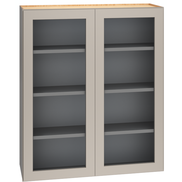 WCG3642 - Cut-for-Glass Wall Cabinet with Double Doors in Mineral